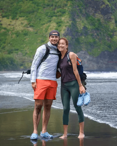 Shannon and Cole at the beach